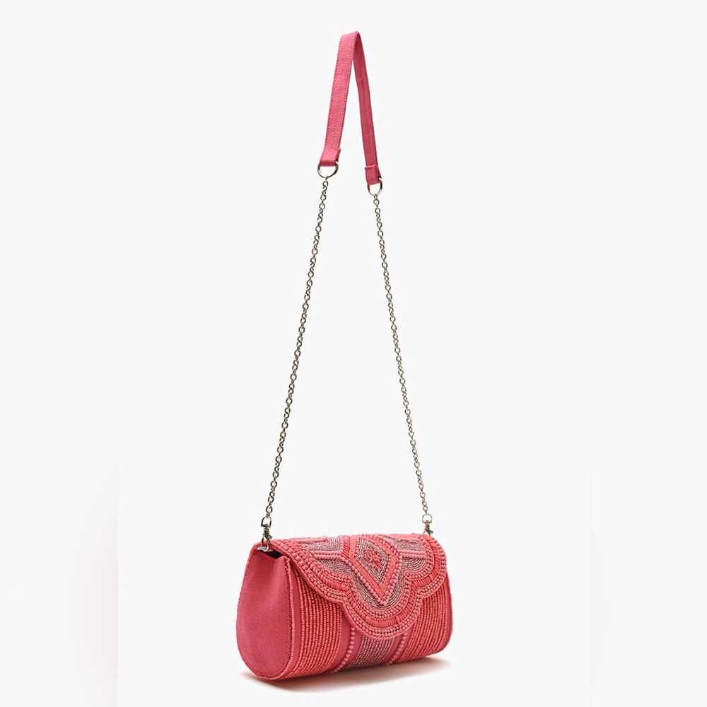 Pink Rhinestone Wristlet Clutch - Picture 4 of 12